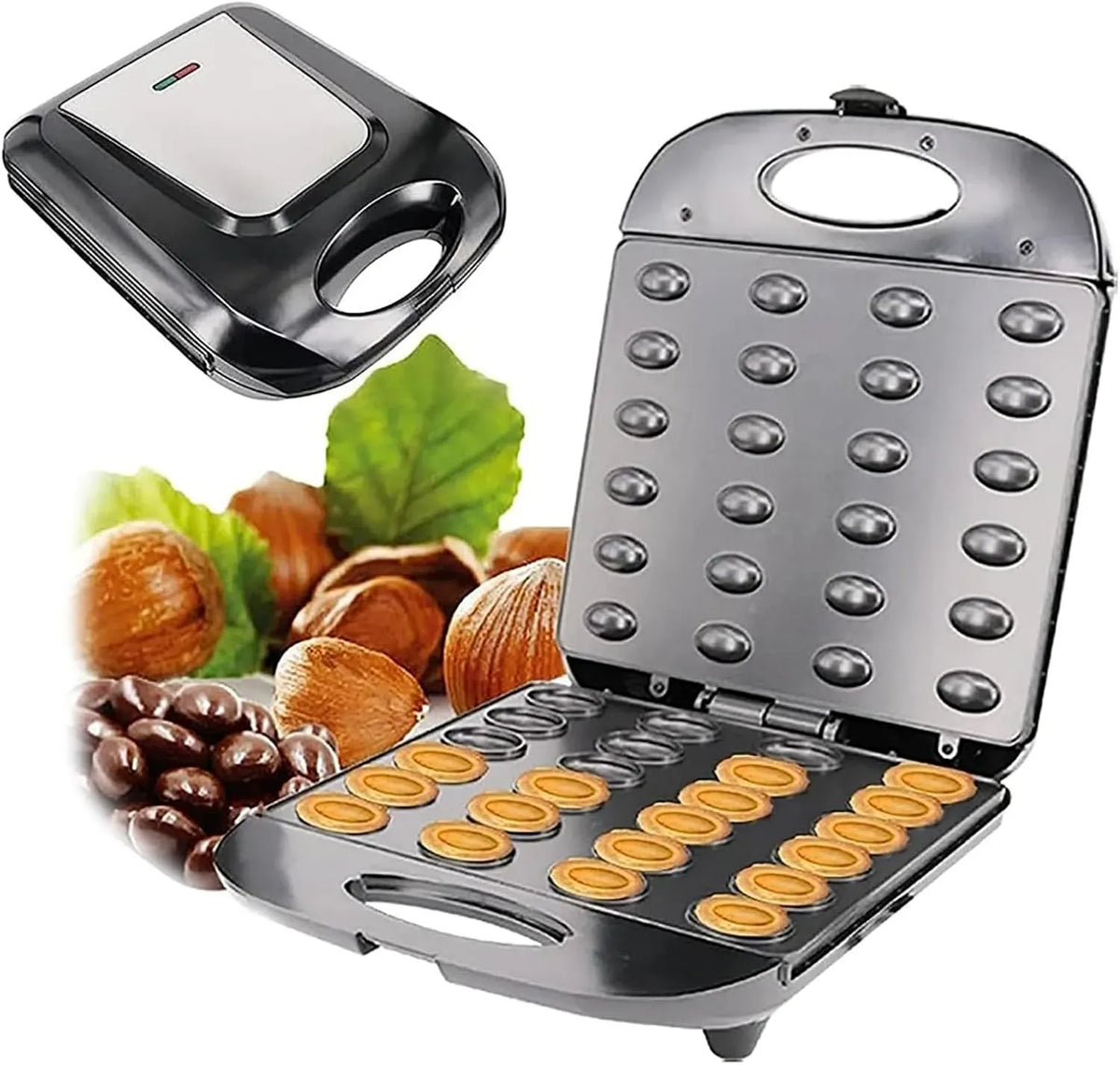 Macchina per Biscotti, Macchina per Torta, 1400 W, rivestimento antiaderente, funzione riscaldante, per Biscotti alle Noci