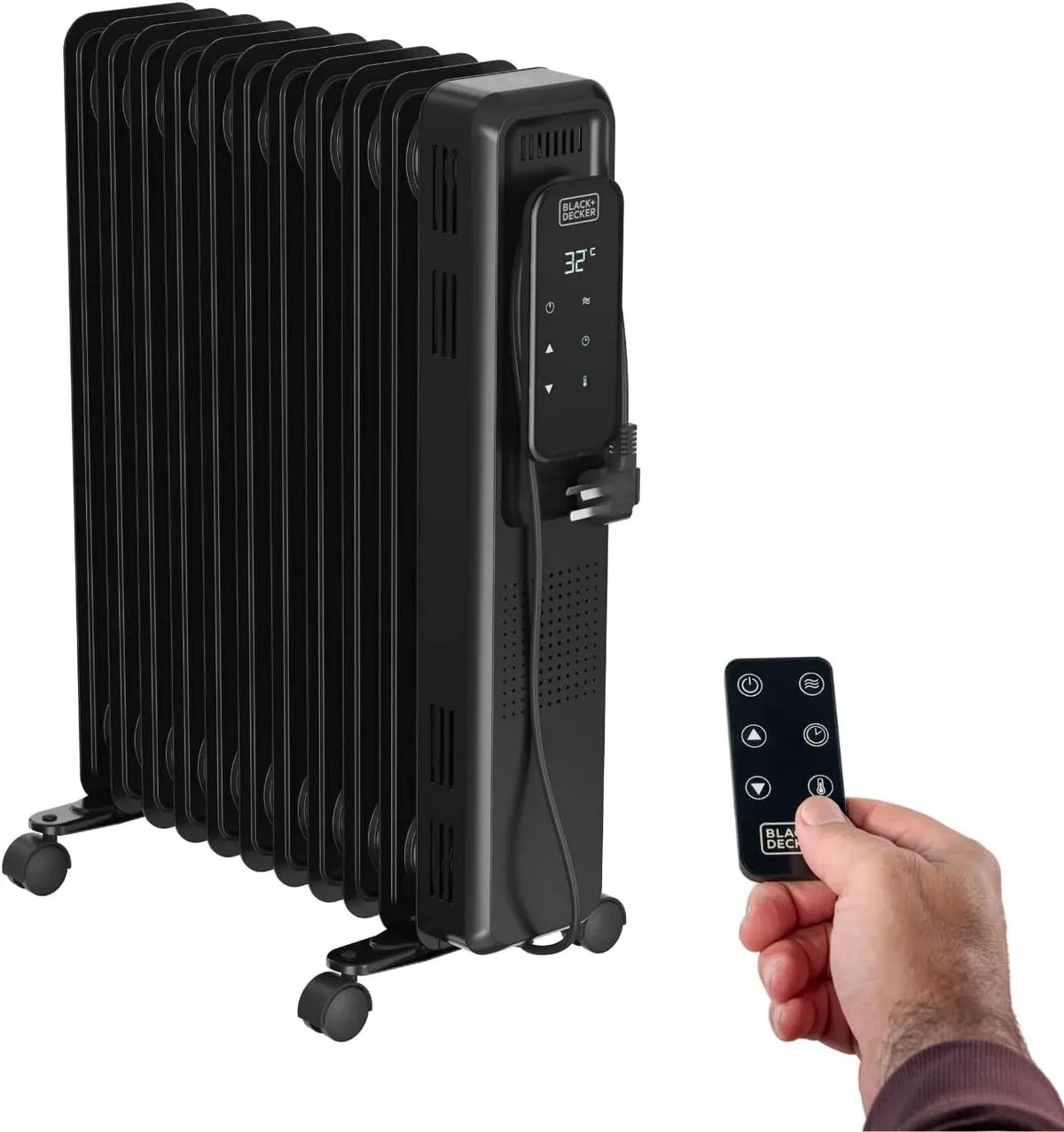 Black+Decker BXRA2501E Termoventilatore, 2500 W, nero