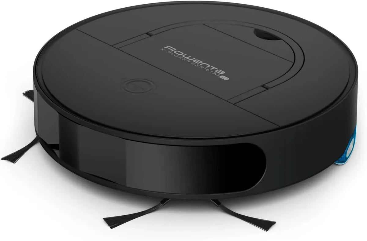 Rowenta Serie 130 RR9065 Robot aspirapolvere, nero, Adatto a Smartphone e Assistenti Vocali, Tecnologia AI e Laser, Mappatura