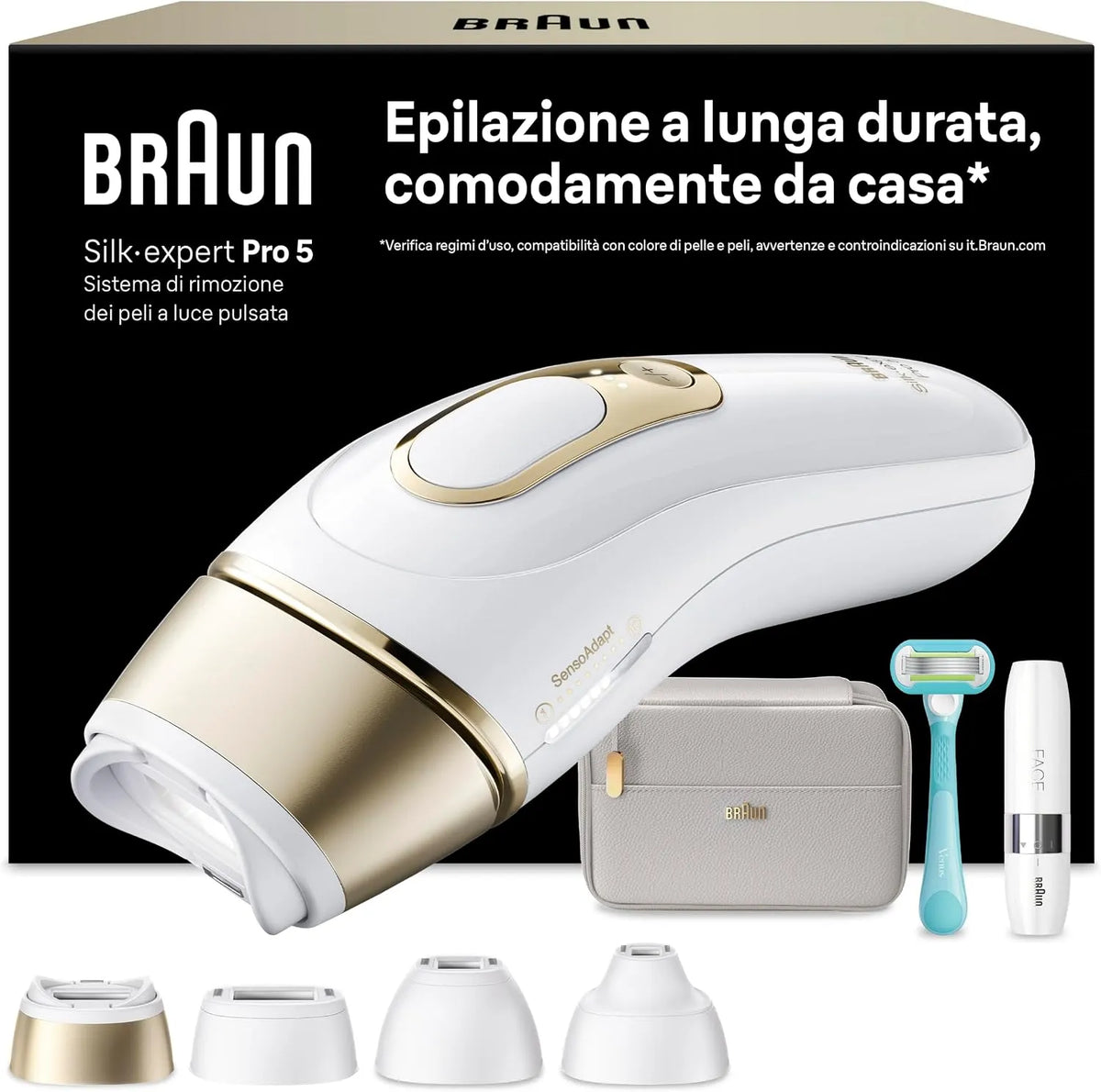 Braun PL5412 epilatore elettrico, pro, Silk·Expert pro 5 Epilatore Luce Pulsata