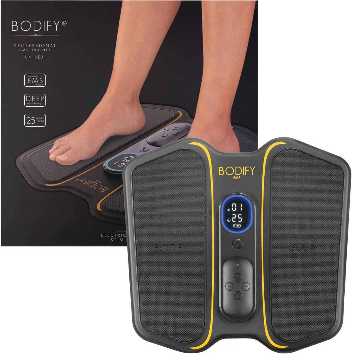 Allenamento EMS, Bodify® EMS Feet Trainer PRO, Attivazione mirata della muscolatura di Piedi e Polpacci, Attivazione Muscolare