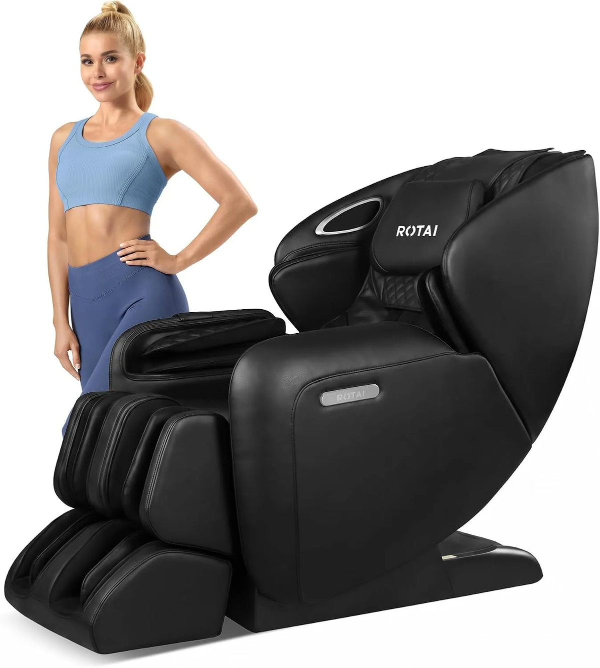 Poltrona relax con massaggio, 12 programmi, ROTAI ARONT, Bluetooth, effetto 3D, Tecnologia Gravità e Spazio Zero Suono 3D Bluetooth