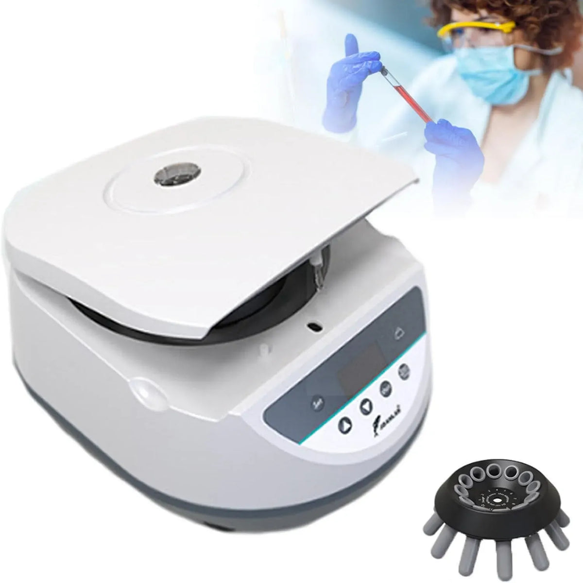 Centrifuga ml/5, timer, professionale, display digitale, da 10 Sec a 99 min, da 500 a 4000 Giri/min, 10 ml x 12