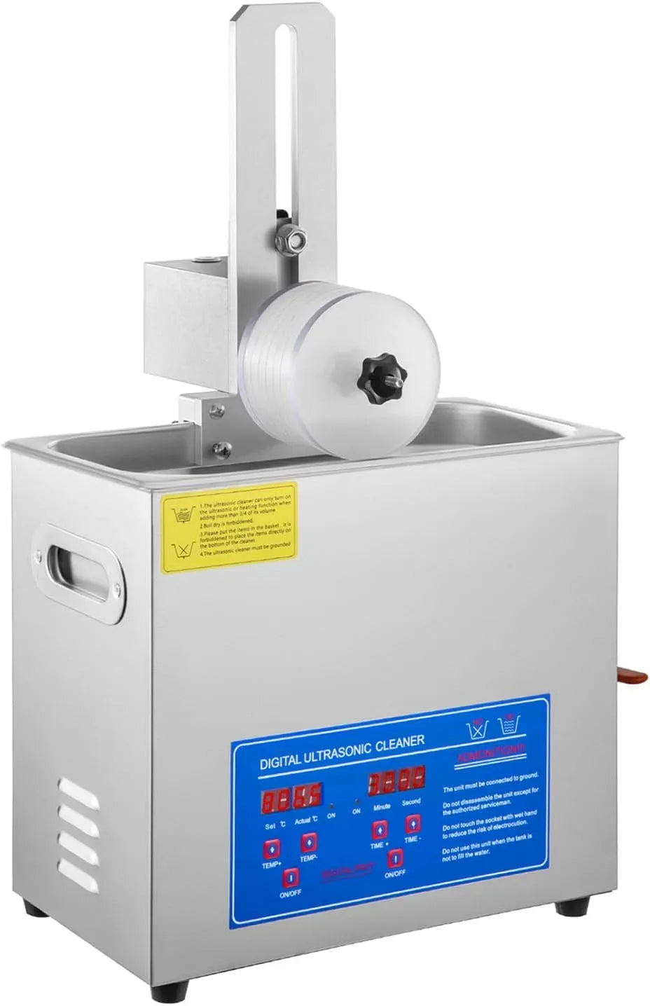 riscaldatore, Pulitore, vasca per pulizia a ultrasuoni, 6 L, timer, 6 Pezzi, funzione riscaldante, per Dischi in Vinile/lavadischi