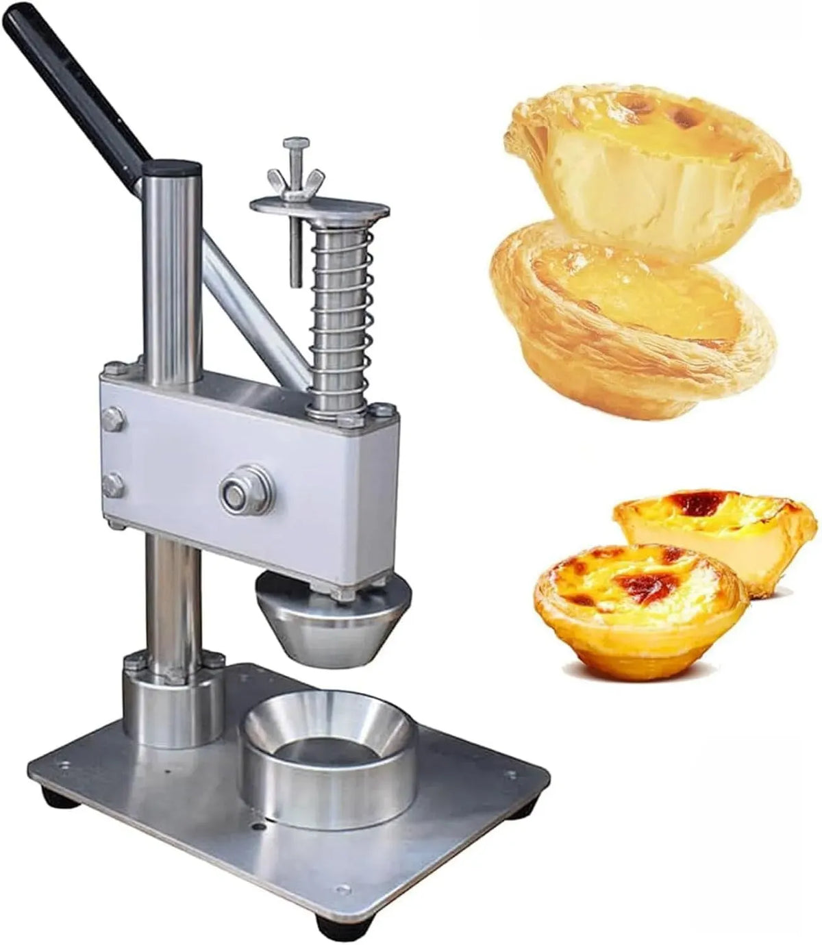 Pressa, rivestimento antiaderente, acciaio inox, per Gusci di Crostatine Alluovo