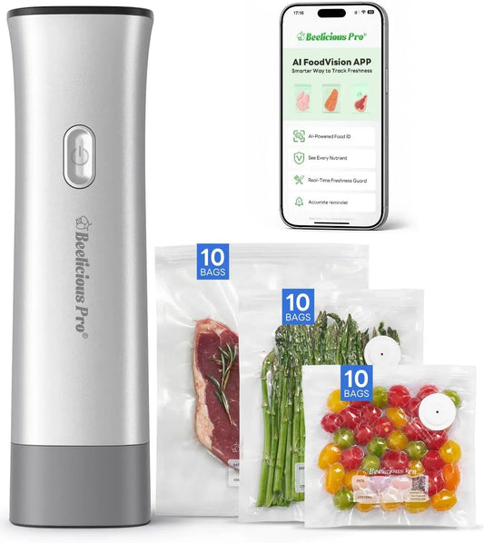 Sigillatrice, batteria, macchina per sottovuoto alimentare, sigillatrice sottovuoto, 75 kPa, portatile, senza fili, per alimenti