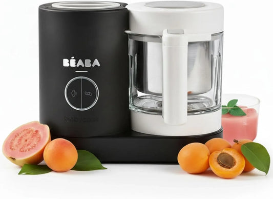 Frullatore, vapore, acciaio inox, nero, Robot Cucina Bebè Babycook Néo 6 in 1, Ciotola in Vetro e Inox, BÉABA