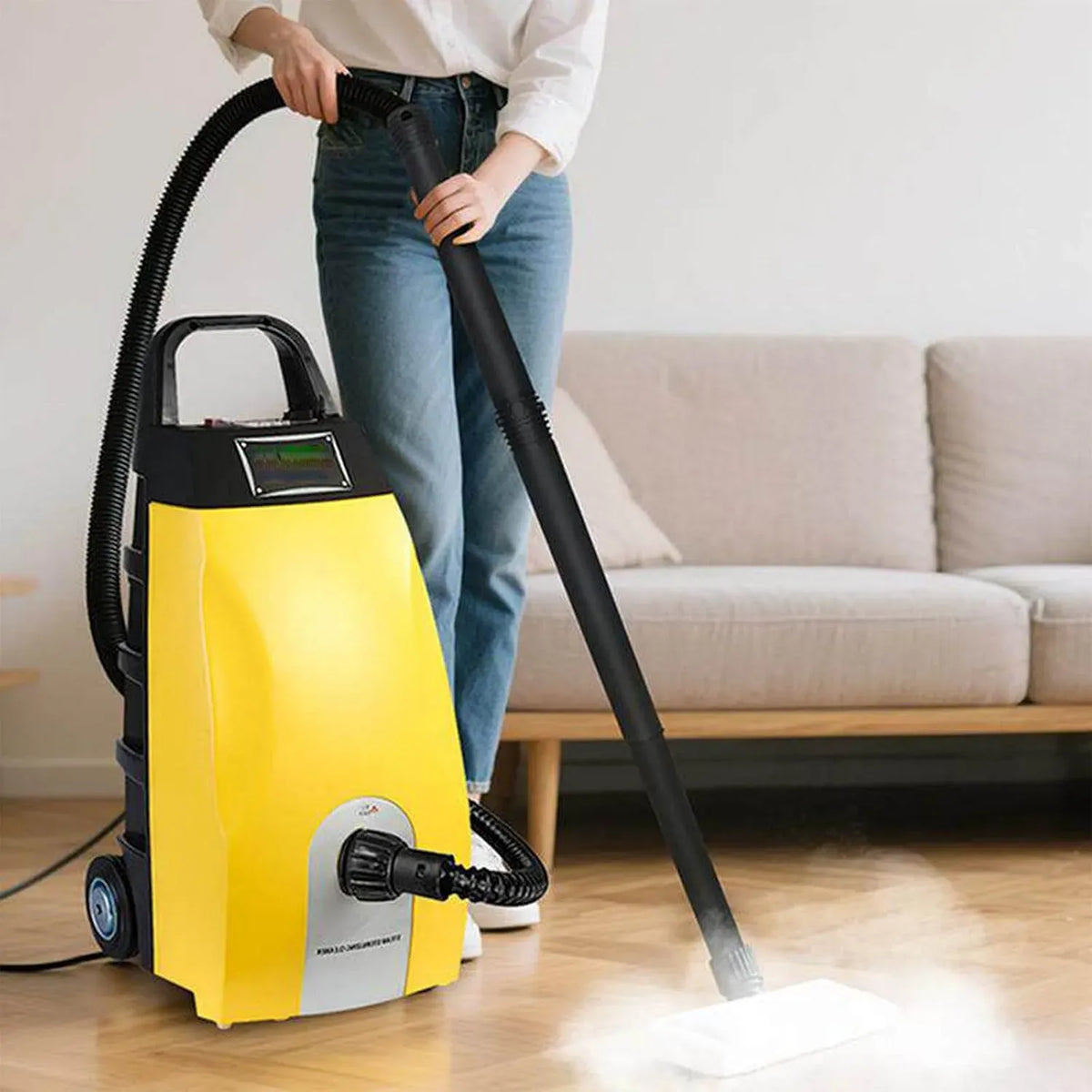Pulitore a vapore, portatile, macchina per pulizia a vapore, Pulitore a Vapore Portatile da 110 °C con 9 Accessori