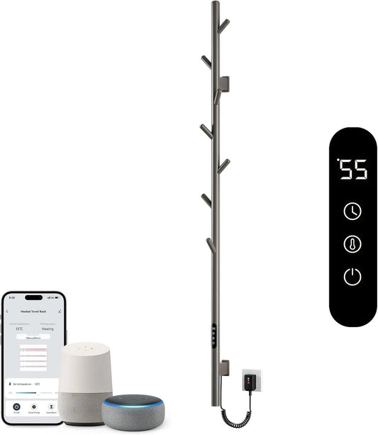Portasciugamani Elettrico, Scaldasalviette Elettrico Bagno, Termoarredo Tlettrico ad Asta Singola, Scalda Asciugamani Elettrico