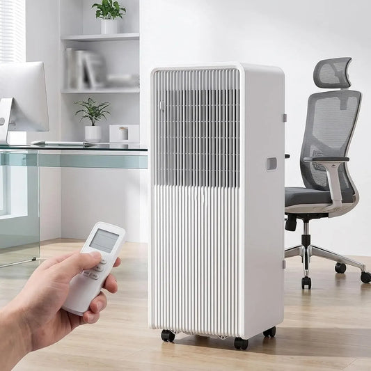 Condizionatore, portatile, timer, raffredda Ambienti Fino a 35 m², Timer 24 Ore, unità Smart con Funzione deumidificatore, 10000 Btu