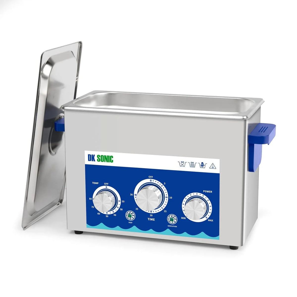 vasca per pulizia a ultrasuoni, Pulitore, 4 L, 120 W, timer, industriale, funzione riscaldante, per Monete