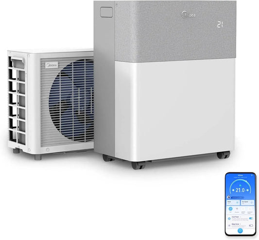 Senza Installazione, Midea PortaSplit 12000 BTU, Raffreddamento e Riscaldamento
