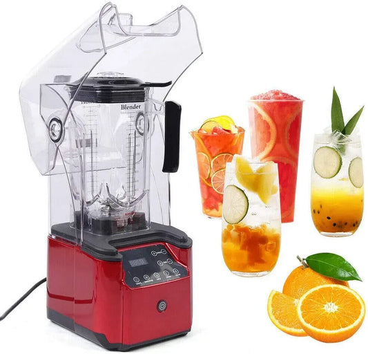 Frullatore, professionale, mixer da cucina, frullatore elettrico per smoothie e succhi, Frullatore fonoassorbente per la frantumazione del gelato