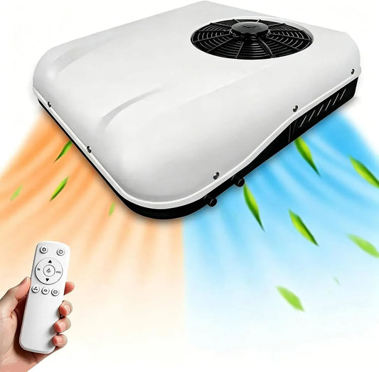 Condizionatore, 12 V, Condizionatore 12V/24V White-12V, bianco, da Tetto DC per Camper e Camion