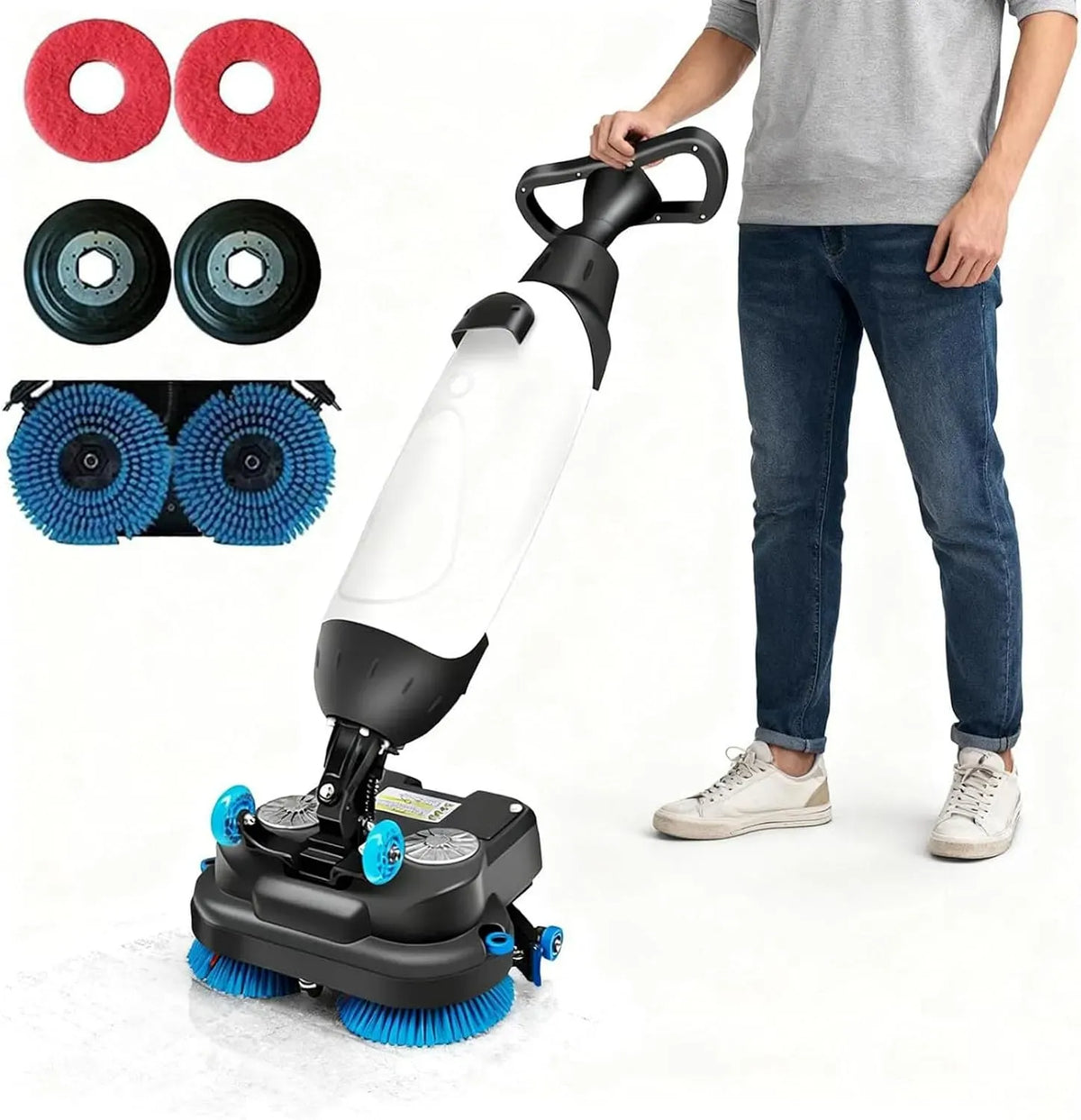 Lavasciuga, 43 Cm, lavatrice/asciugatrice, professionale, bianco, 360 Giri/Min, Pista Pulizia da 43 Cm