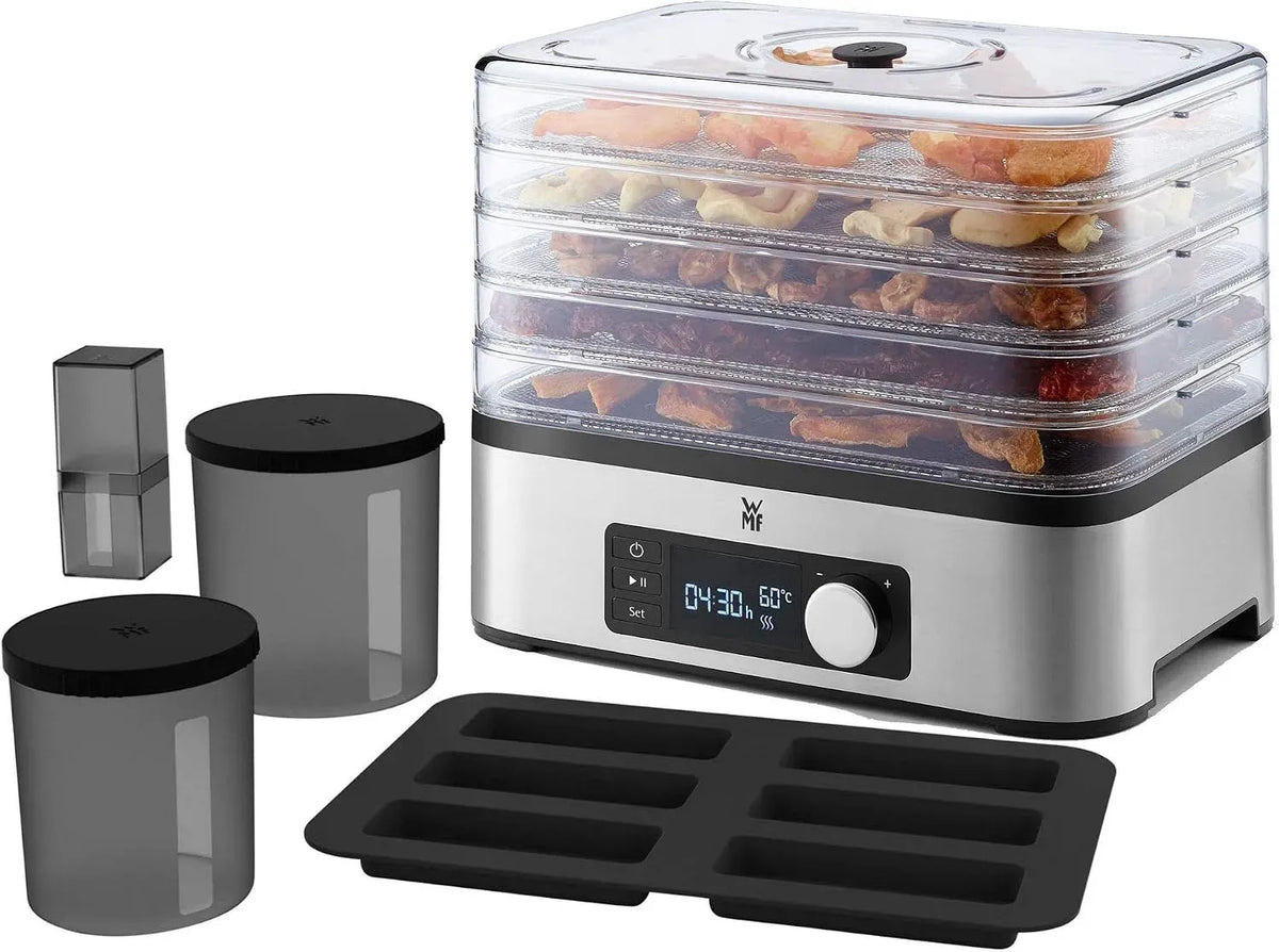 WMF x19x21 Asciugatrice, 28 x19x21 cm, timer, display LCD, acciaio inox