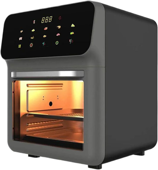 Forno elettrico, 15 L, forno da cucina, 2 Ripiani, Forno Tostapane E Friggitrice Ad Aria 15L Taglia Famiglia 2 Ripiani