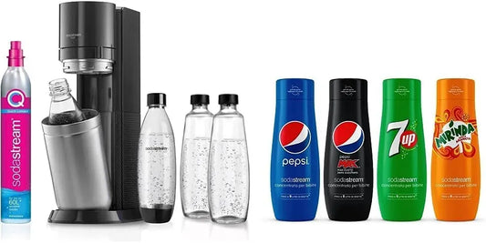 Sodastream Duo Megapack, Gasatore D'Acqua Per Trasformare L'Acqua In Acqua Frizzante, 29 x 25, 6 x 44, Nero, 1760 Millilitro, 44.4 cm, 6.4 Kg