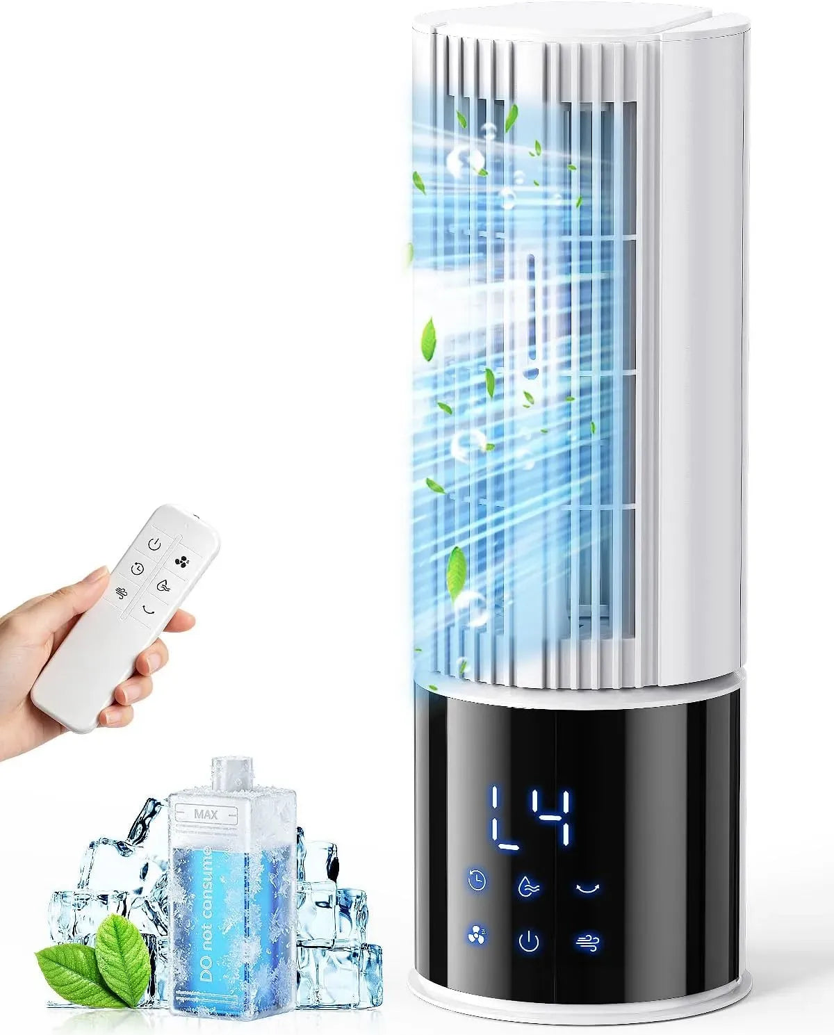 6in1 umidificatore, portatile, timer, 3 velocità, oscillazione, per casa e ufficio, Climatizzatore