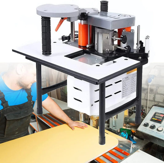 velocità regolabile, Bordatrice per bordi per la lavorazione del legno, 220 V, 5 m/min, larghezza di banda 10-60, bordatrice portatile per progetti di