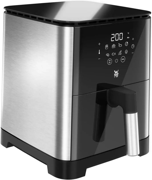 WMF Friggitrice ad aria, 4 L, 1550 W, 8 programmi, nero, 99% di Olio in Meno, Capacità 1 kg, 5 Funzioni in 1, 8 Programmi Automatici