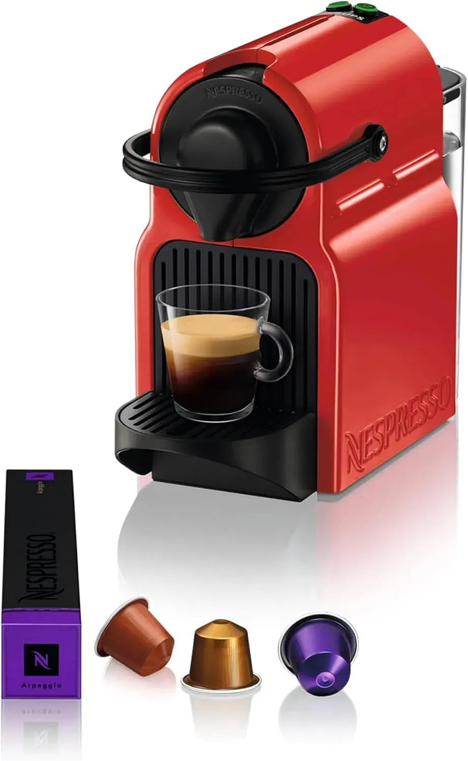 Nespresso yy1531fd Macchina da caffè, rosso, caffettiera elettrica, Krups macchina da caffè rossa automatica da 19 bar