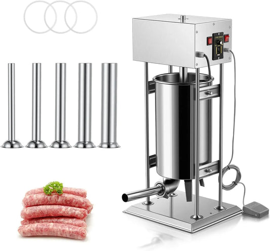 Insaccatrice Elettrica Elettrica, Controllo della velocità Tramite Pedale, Insaccatrice Verticale Professionale da 15 Litri, 33 Libbre, Insaccatrice