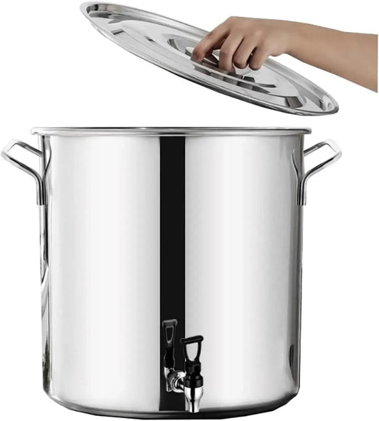 Pentola e padella, 30 x 30 cm, 20 L, vapore, acciaio inox, cuocere a vapore e servire