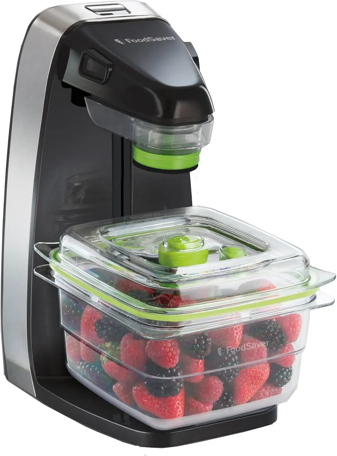 FFS010X macchina per sottovuoto alimentare, 25 W, nero, per alimenti compatta e verticale, FoodSaver