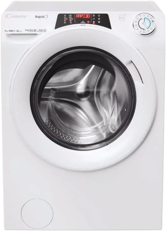 Candy 496DWM7/1-S Lavatrice, 85x60x54 cm, 9 programmi, 9 kg, classe energetica A, Wi-Fi, Inverter, vapore