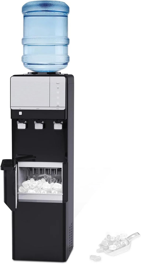 macchina per il ghiaccio, Dispenser, bottiglia, nero, per il ghiaccio per bottiglia da 5 galloni 27 libbre di, IKT