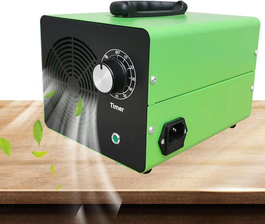 Green-10000mg/h Sterilizzatore, Generatore, generatore di ozono e purificatore, sterilizzatore elettrico, portatile, timer, professionale, verde