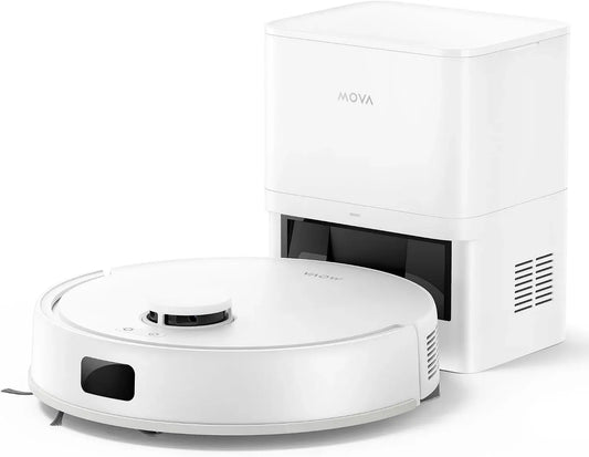 Robot aspirapolvere E20, Controllo Vocale/APP/Remoto, Ideale per pavimenti/tappeti/capelli, Pulizia Secco e Bagnato 2 in 1, 5000Pa