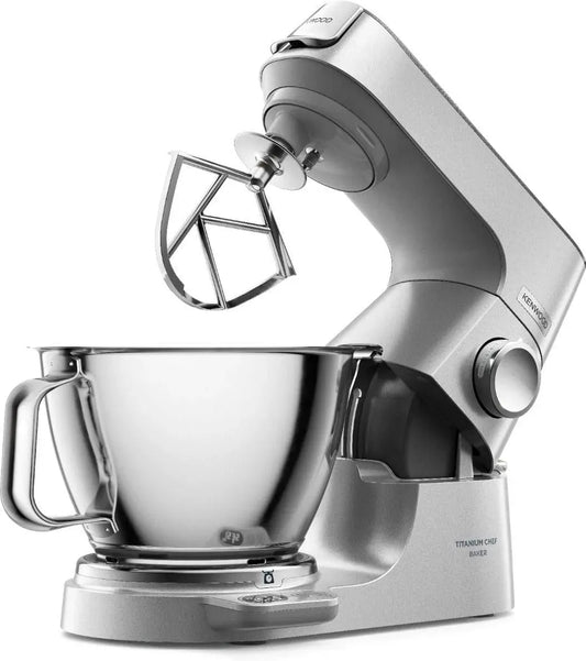 Kenwood KVL85.704SI Robot da cucina, 5 L, macchina da cucina, Titaniu Chef Baker XL Impastatrice Planetaria con Ciotola da 5L e 7L
