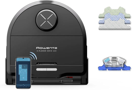 Rowenta Serie 220 RR9475 Robot aspirapolvere, Autonomia 120 Min, Potenza di Aspirazione fino a 5600 PA