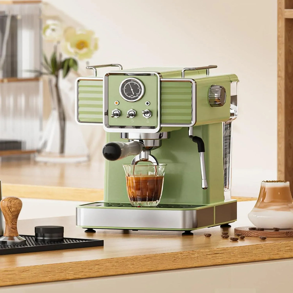 Montalatte, 1,6 L, 1350 W, cappuccinatore, ampio serbatoio, vapore, professionale, rimovibile, per baristi, serbatoio dell'acqua rimovibile da 1,6 l