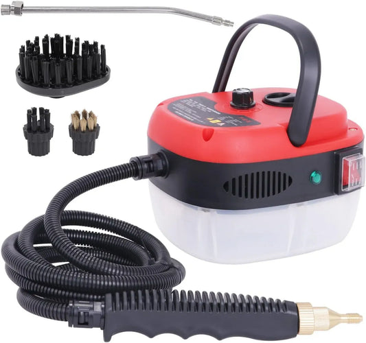 Pulitore a vapore, portatile, rosso, macchina per pulizia a vapore, Pulitore a Vapore Portatile con Tubo di prolunga