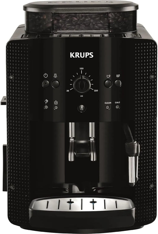 Krups EA810870 Macchina per caffe, macchina da caffè elettrica, 1450 W, funzione riscaldante, nero, per caffe espresso