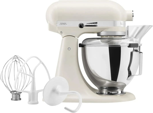 KitchenAid Robot da cucina, 4.3 L, bianco, 10 Velocità con Avvio Soft, 59 Punti Contatto, Testa Inclinabile