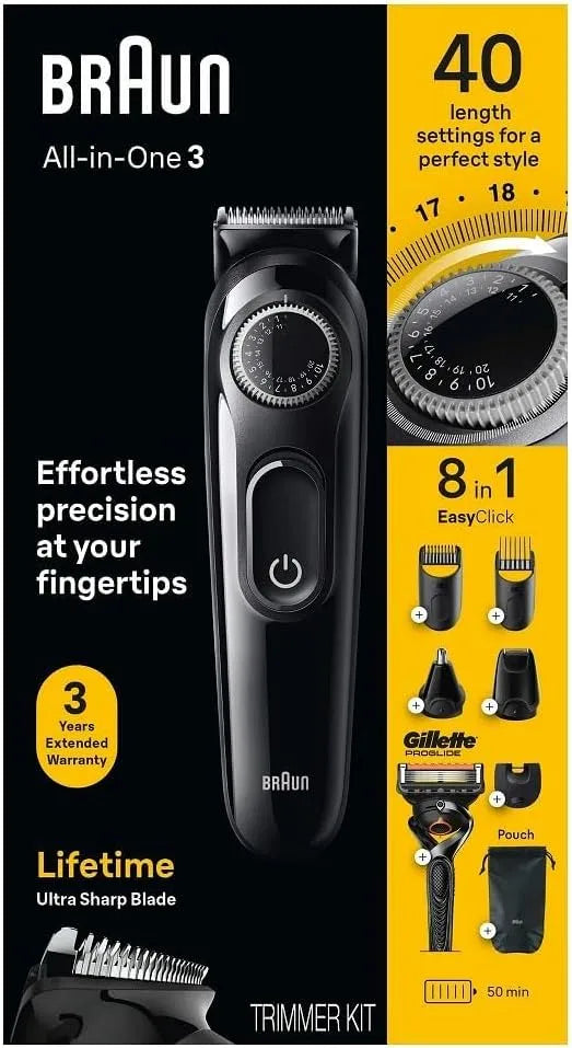 Braun Series 3 regolabarba, ultra, Kit All-in-One Style 3470
