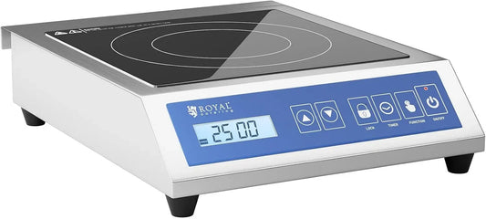 Piano cottura a induzione RCIK-3500GP, 28 cm, 60 a 240 °C, piastra a induzione, touch, timer, ristorazione, Display touch