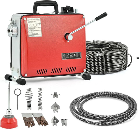 Lavello da cucina, 400 W, ZELCAN 400r/min, 400W Macchina Sturatubi Elettrica, 22,5 M