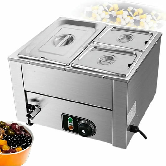 Scaldavivande elettrico per buffet, vassoio per servire a buffet formaggio/hot dog/riso, scaldazuppe commerciale da 18 litri, temperaegolabile da 0 a