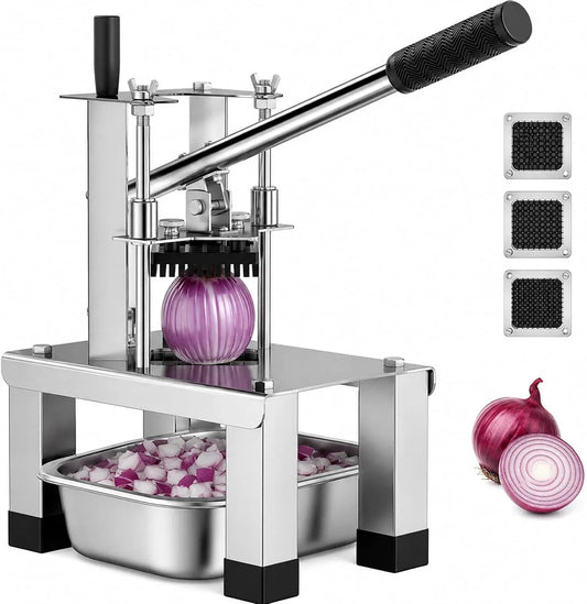 Friggitrice ad aria 7mm/10mm/14mm, professionale, acciaio inox, Tagliapatate con 3 Lame in Acciaio Inox