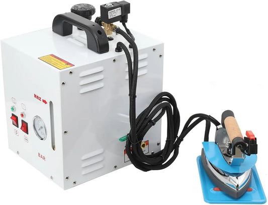 Stazione, ferro da stiro elettrico, 4 L, 1600 W, portatile, industriale, ampio serbatoio, vapore, professionale, per negozi di