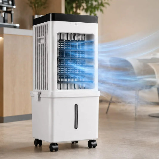A 15 3-in-1 Telecomando E Comandi Touch, Portatile 3-in-1 Raffrescatore Evaporativo con Serbatoio da 15 L, 4 Siberini, 3 velocità