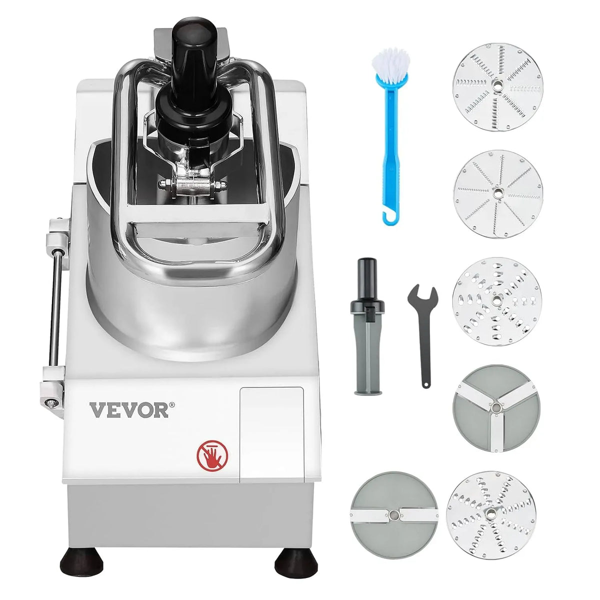 VEVOR mm/5 mm/7 Robot da cucina, acciaio inox, Grattugia 3 mm/10 mm Affettatrice 2 mm/4 mm, 2 Fori di Alimentazione