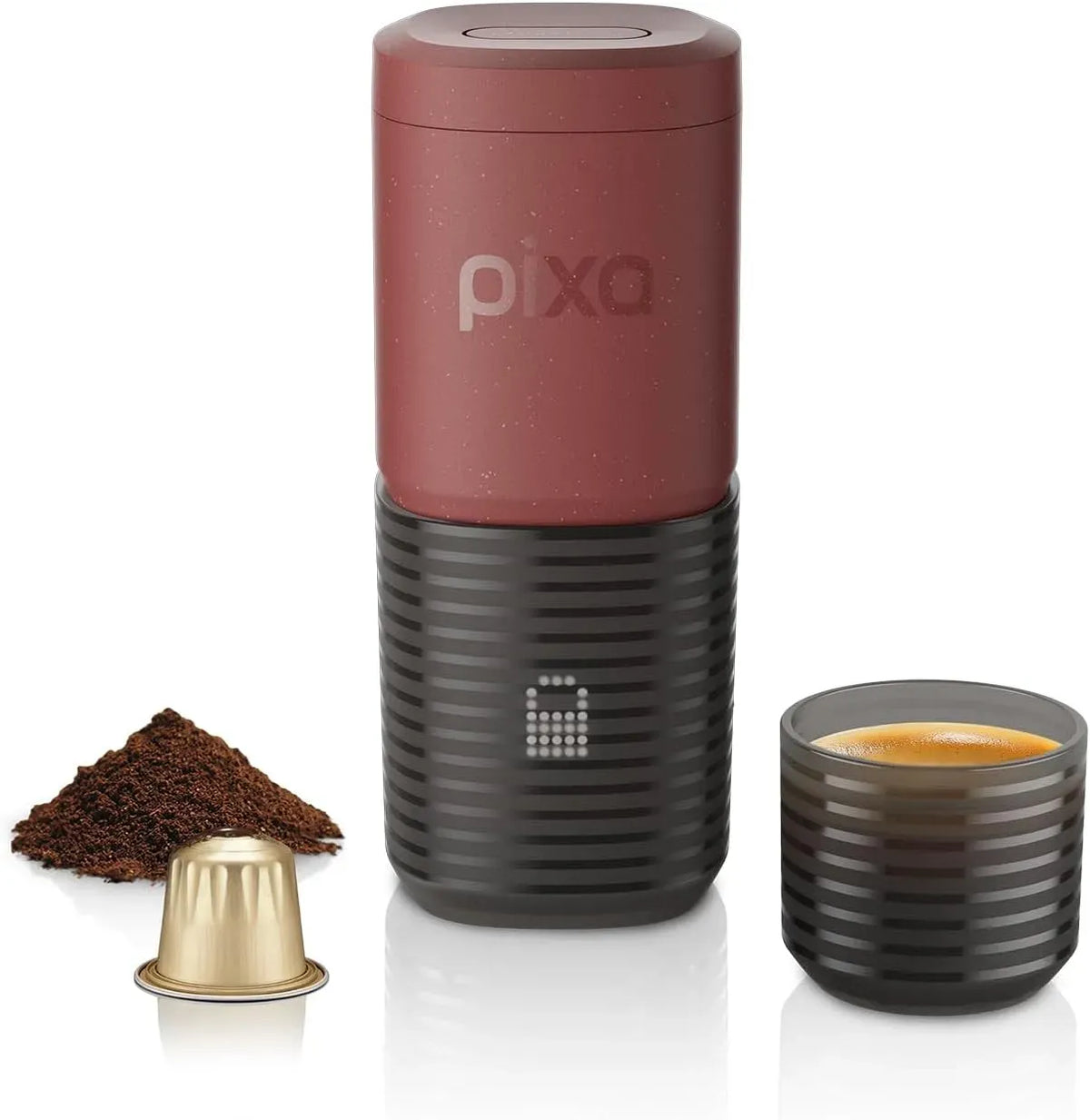 Macchina da caffè, WACACO, portatile, rosso, batteria da 3 x 3000 mAh, 4 tipi di caffè e riscaldamento rapido