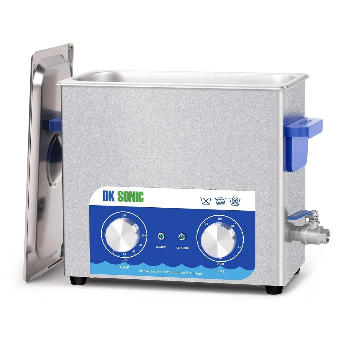 Riscaldatore, Pulitore, Pistole, vasca per pulizia a ultrasuoni, 6 L, 180 W, timer, funzione riscaldante, per Carburatori per la Pulizia di Pistole