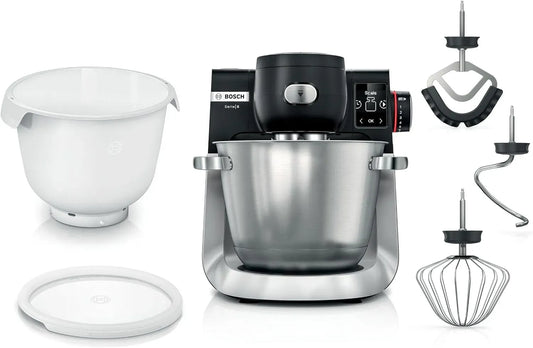 Bosch serie 6 Robot da cucina, 5,5 L, 7 programmi, acciaio inox, acciaio inossidabile, 7 livelli, 2 ciotole da 5,5 l, 7 programmi automatici